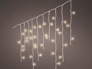 LED Warm White Icicle Twinkle Christmas Lights