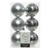 Silver Shatterproof Baubles - Christmas Decorations for sale Dublin