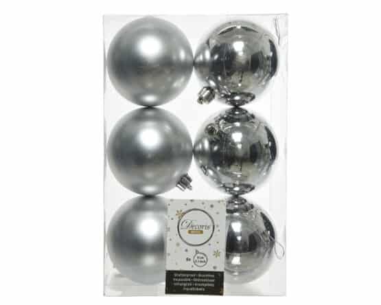 Silver Shatterproof Baubles - Christmas Decorations for sale Dublin