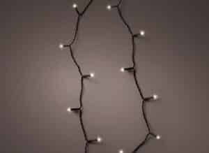 Durawise Warm White Battery Christmas Lights with Timer (Black Wire) Various Sizes