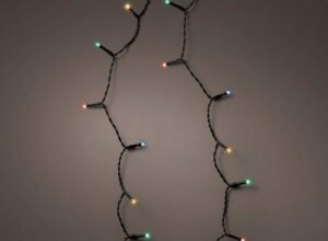 Durawise Multicoloured Battery Christmas Lights with Timer (Black Wire) Various Sizes