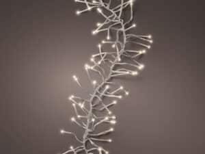 1512 LED Twinkle Cluster Christmas Lights Warm White Transparent Cable