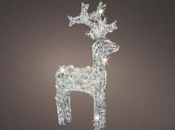 Warm White LED Acrylic Reindeer - Christmas Lights For Sale Dublin