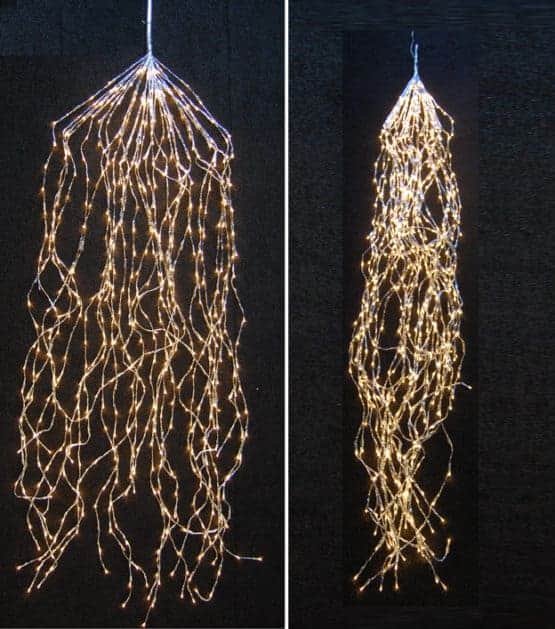 led cascading lights warm white with transparent cable led cascading lights warm white with transparent cable