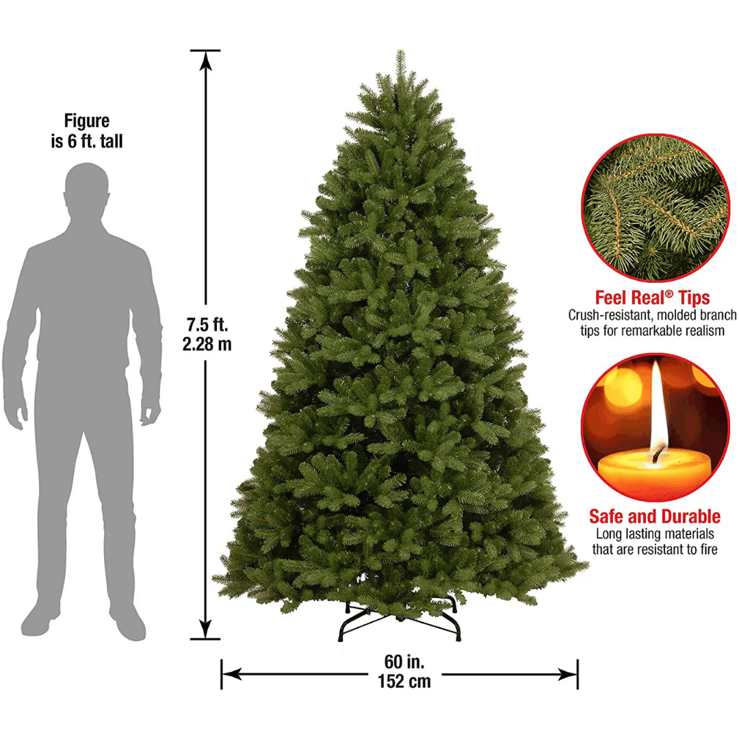 7.5ft Feel Real Newberry Spruce Artificial Christmas Tree height reference