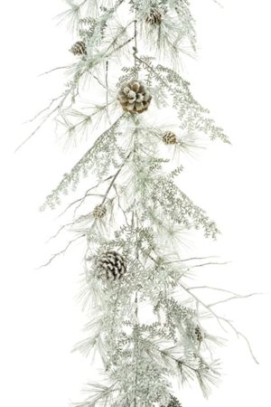 6ft Snowy Scots Pine Christmas Garland