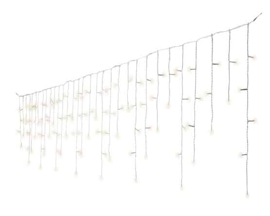Buy 259 Micro LED Icicle Warm white twinkle outdoor christmas lights on white BG for house front