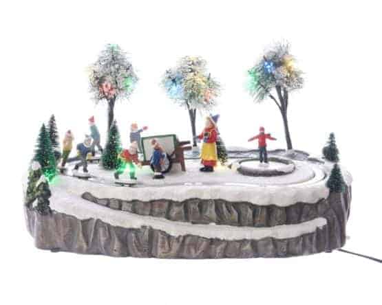 christmas scenes motorized ice rink scene with led christmas scenes motorized ice rink scene with led