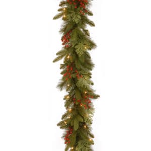 9ft Feel Real Classical Collection Pre-Lit Christmas Garland