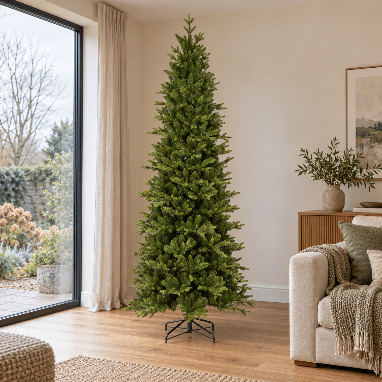 7.5ft Carrington Fir Slim Artificial Christmas Tree