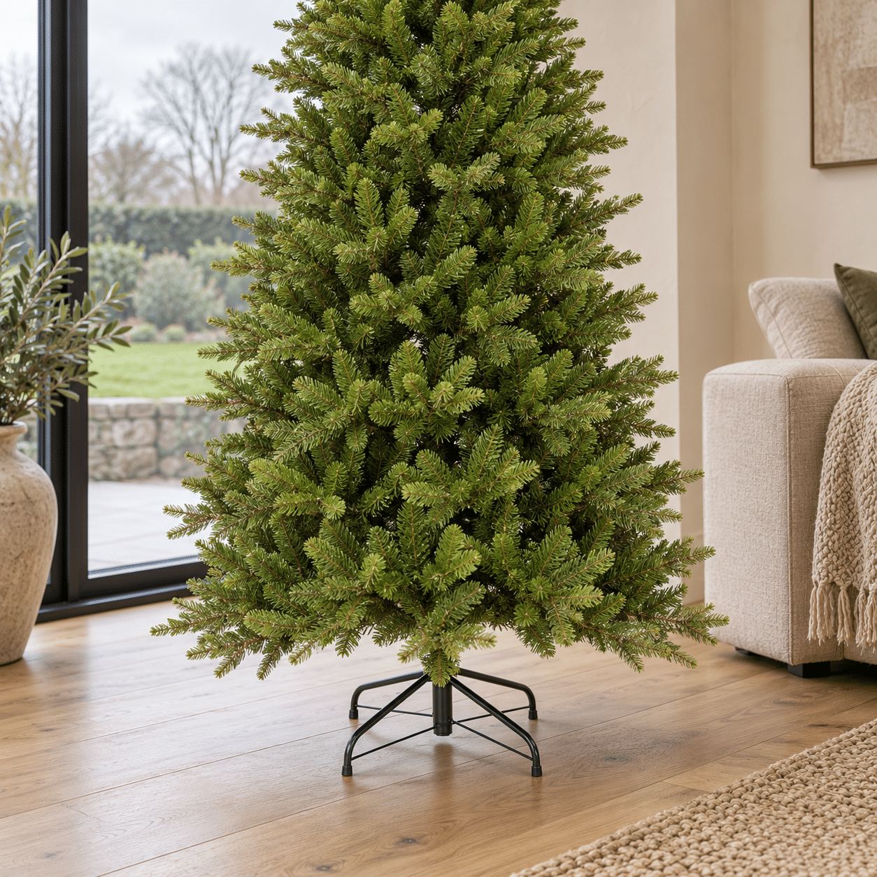 7.5ft Carrington Fir Slim Artificial Christmas Tree - Image 2