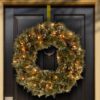 Glittery Bristle Pre-Lit Wreath - Christmas Wreaths For Sale Dublin Ireland