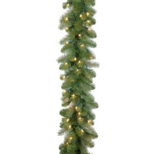 9ft Feel Real Bayberry Spruce Pre-Lit Mains Powered Christmas Garland