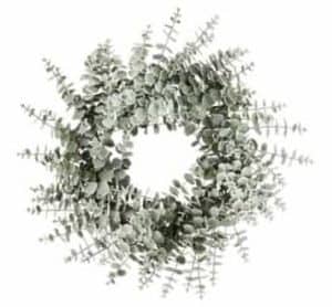 60cm Snowy Spiral Eucalyptus Christmas Wreath