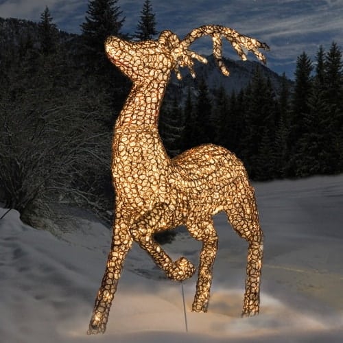 FDL Deer One Leg Up Reindeer - 3d Christmas Figures For Sale Dublin Ireland