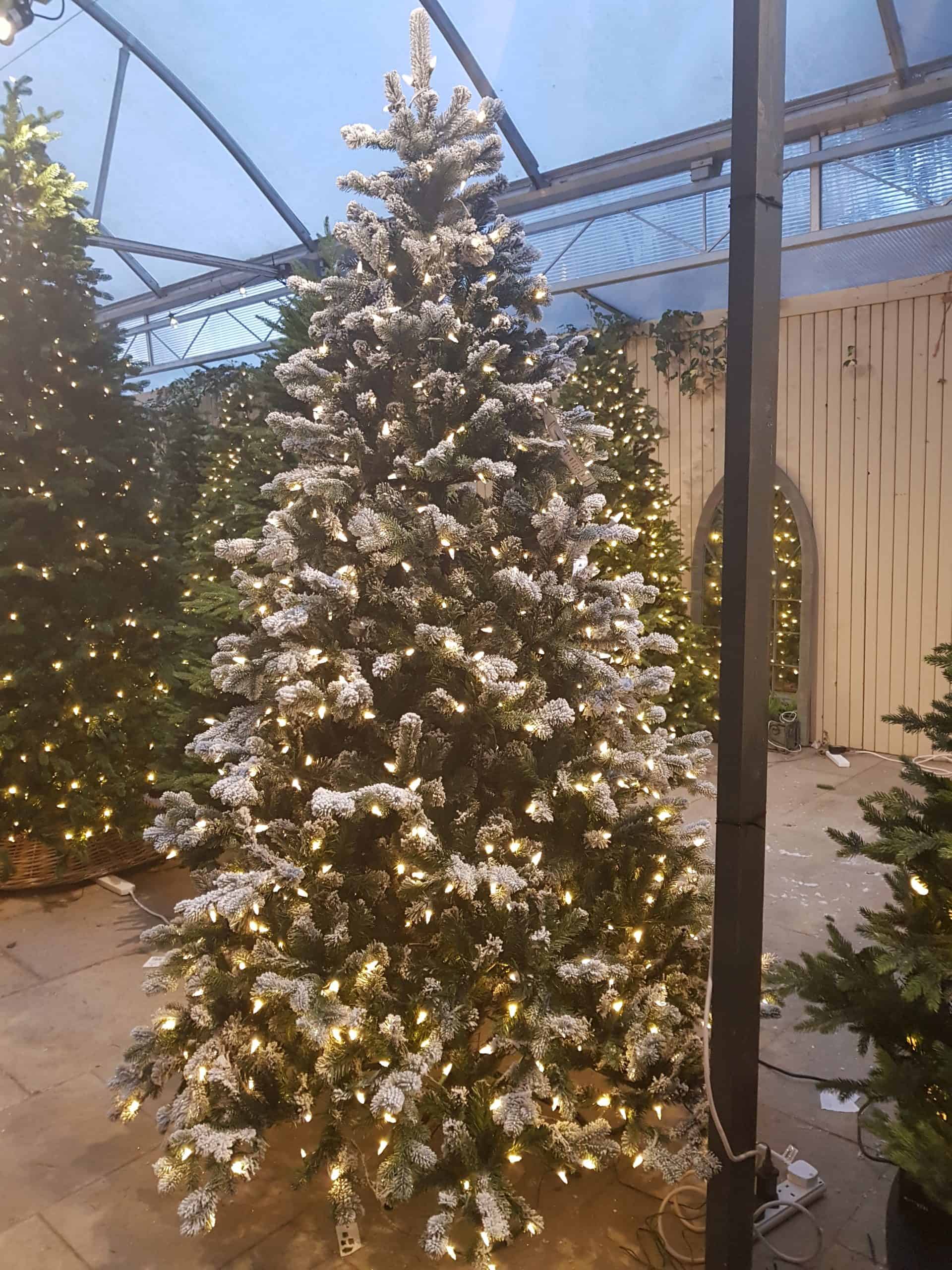 Christmas Trees Pre Lit Artificial Christmas Trees 7 5ft Snowy Sheffield Spruce Pre Lit Artificial Christmas Tree Christmasland Ie