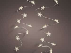 40 Micro LED Battery Christmas Lights with Transparent Stars