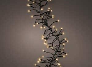 1512 LED Twinkle Cluster Warm White Christmas Lights  with Green Cable