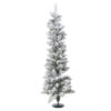 Snowy Pencil Pine Mini Artificial Christmas Tree- Mini Artificial Christmas Trees For Sale Dublin Ireland