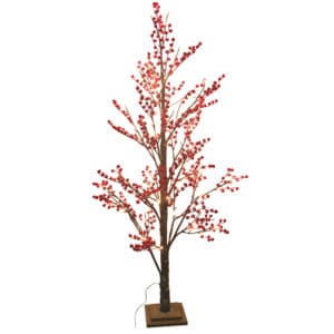 5ft LED Red Berry Pre-Lit Artificial Christmas Tree