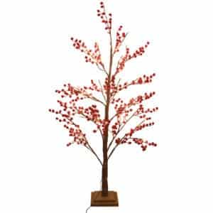 4ft LED Red Berry Pre-Lit Artificial Christmas Tree