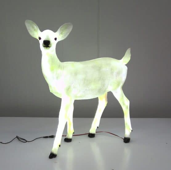 Standing Fawn Deer With Cool White LED Lights - 3D LED Christmas Decorations For Sale Dublin