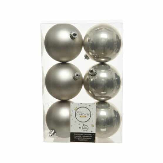Misty Grey Shatterproof Baubles - Christmas Decorations For Sale Dublin