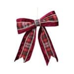 Check Velvet Bow - Christmas Decorations For Sale Dublin
