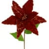 Luxury Red Poinsettia with Glitter Trim - Christmas Decorations For Sale Dublin