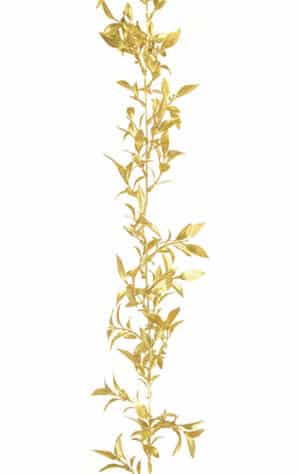 6ft Draping Gold Leaf Spray Christmas Garland