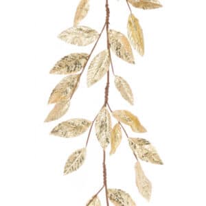 6ft Metallic Gold Leaf Christmas Garland