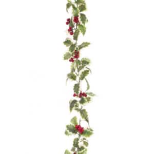 6ft Variegated Holly Christmas Garland