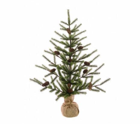 3ft Mini Artificial Christmas Tree In Burlap - Artificial Christmas Trees For Sale Dublin