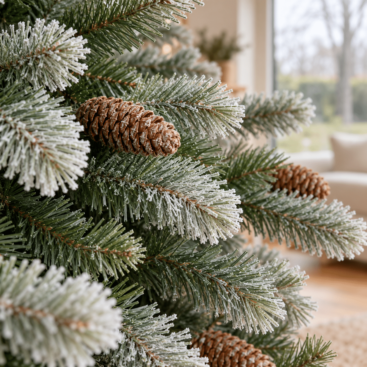 7.5ft Feel Real Frosted Colorado Spruce Artificial Christmas Tree - Image 3