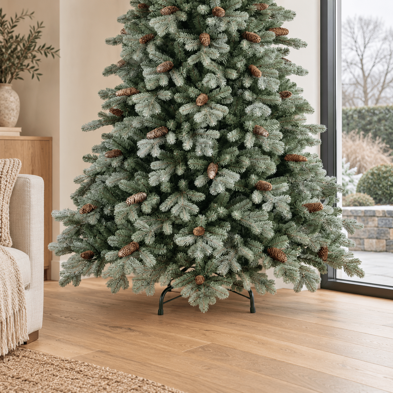 7.5ft Feel Real Frosted Colorado Spruce Artificial Christmas Tree - Image 2