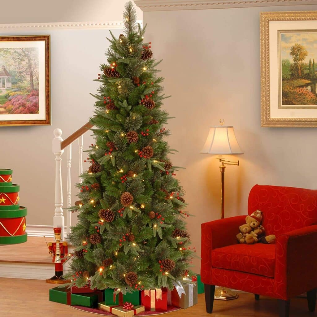 Colonial Fir Pre-Lit Artificial Christmas Tree - Christmas Trees For Sale Dublin