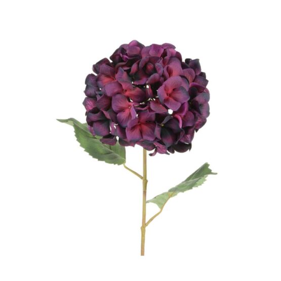 Buy luxury Aubergine & Red Hydrangea stem 68cm from Christmasland, Dublin