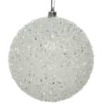 Christmas Bauble White Ice Finish - Christmas Baubles For Sale Dublin