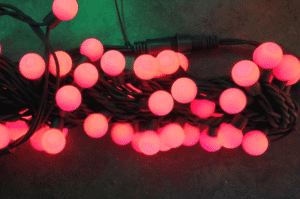 50 Extendable Outdoor XP LED Red Berry Christmas Lights