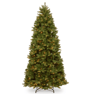 12ft Feel Real Newberry Spruce Pre-Lit Slim Artificial Christmas Tree