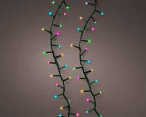 1000 LED Multicolour Compact Twinkle Christmas Lights with Green Cable