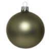 Moss Green Glass Christmas Baubles with Matte Finish - Christmas Decorations For Sale Dublin