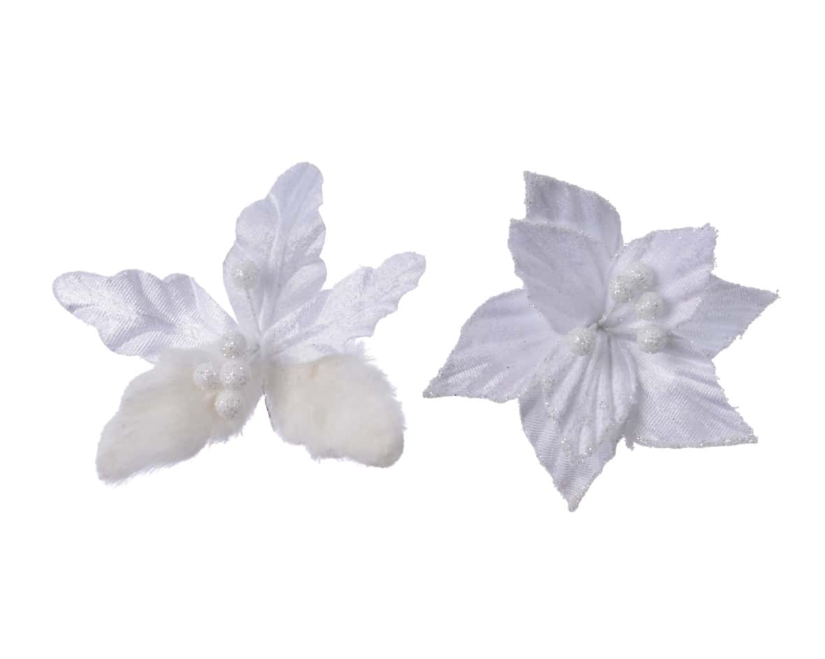 White Poinsettia Flower - Christmas Decorations For Sale Dublin