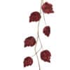 39" Red Leaf Velvet and Glitter Garland - Christmas Garlands For Sale Dublin