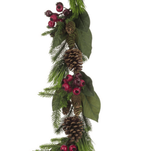 6ft Ryhall Berry Christmas Garland