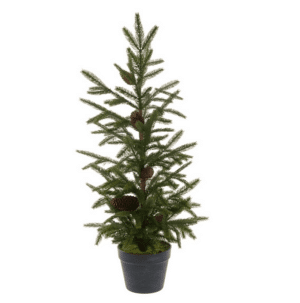 3ft Potted Luxury Pine Mini Artificial Christmas Tree