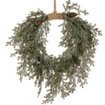 Frosted Teardrope Jute Wreath - Christmas Wreaths For Sale Dublin