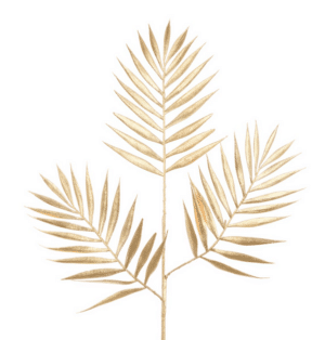 Gold Metallic Fern Christmas Spray