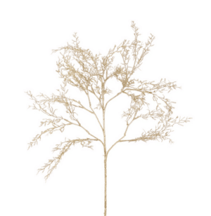 Gold Metallic Mini Leaves Christmas Spray