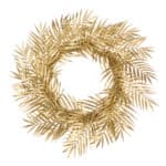 56cm Metallic Gold Fern Wreath - Christmas Wreaths For Sale Dublin